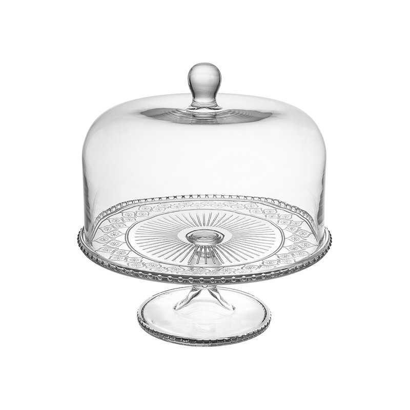 Godinger Silver Art Co Claro Domed Cake Stand & Reviews Wayfair